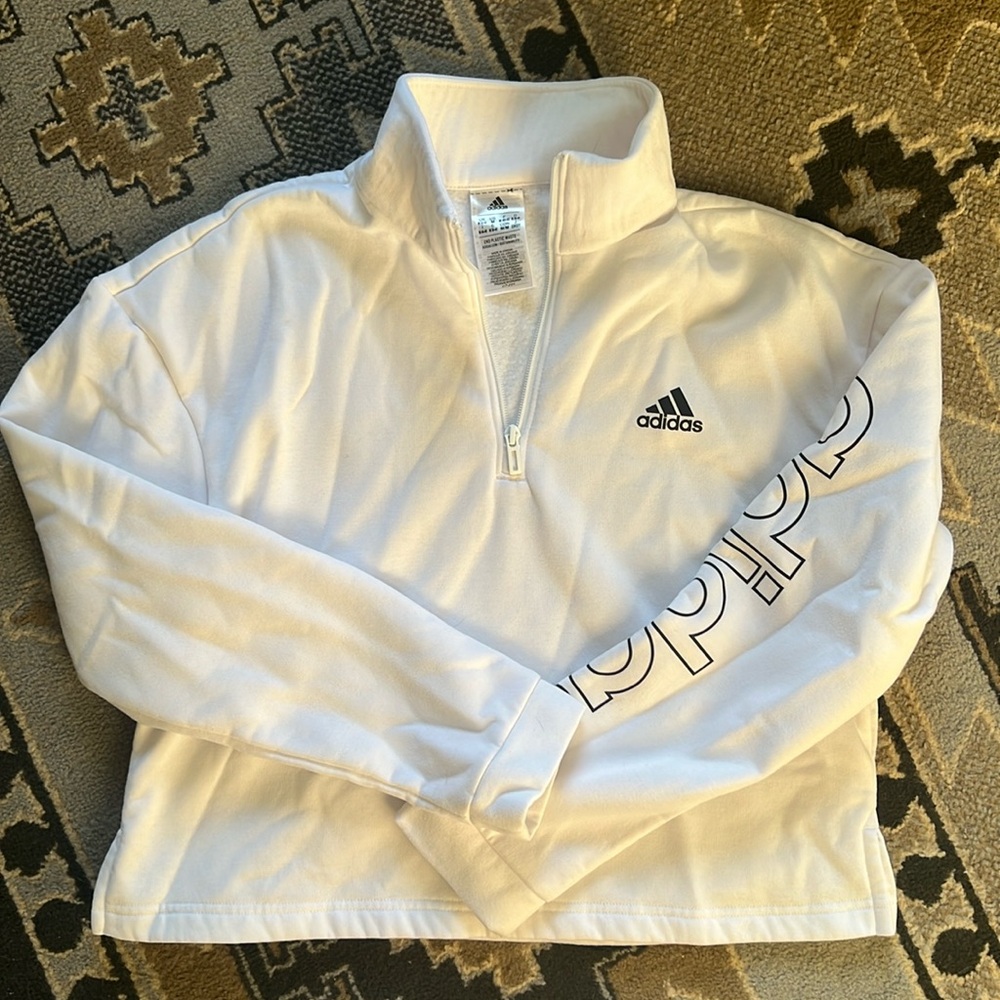 Adidas crop 1/4 zip sweatshirt